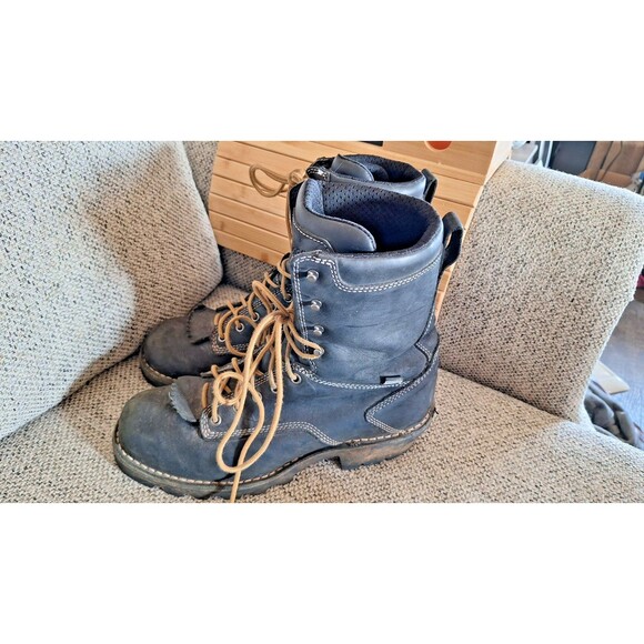 DANNER® LOGGER 8" BLACK WATERPROOF WORK BOOTS 15431 -SZ 10 MENS - Picture 3 of 10